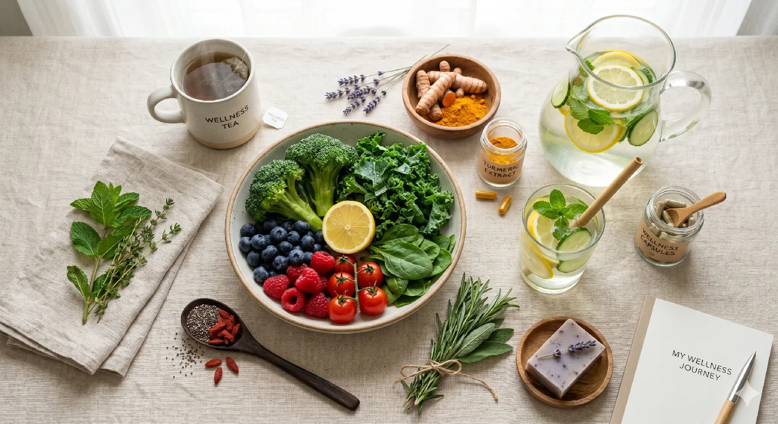 Healthy woman preparing liver-supportive foods in a modern wellness kitchen